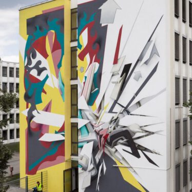 Daniel Man, Mirko Reisser (DAIM) | ''Layermania'' | SCALE Wall Art Munich at former Siemens Campus, Munich-Obersendling / Germany | 2017 | © The artists | Courtesy: PAT ART LAB / PATRIZIA KinderHaus-Stiftung | Photo: MRpro