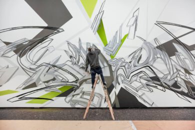 making of "DAIMmonomania" | Exhibitionview: "Mirko Reisser (DAIM) | monomania", zone contemporaine, Bern, 2014 | © Mirko Reisser (DAIM) | Courtesy: zone contemporaine / ReinkingProjekte | Photo: Christian Brodak (brophoto.de)