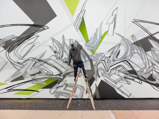 making of "DAIMmonomania" | Exhibitionview: "Mirko Reisser (DAIM) | monomania", zone contemporaine, Bern, 2014 | © Mirko Reisser (DAIM) | Courtesy: zone contemporaine / ReinkingProjekte | Photo: Christian Brodak (brophoto.de)