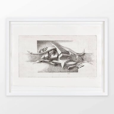 ''Serie 10 mA (Variation)'' | copperplate etching on copperplate-printpaper with deckles on four edges | 39 x 55 cm / 15.3 x 21.6 inch | 1997 | Unikat variation | Edition 13 of 17, handsigned and numbered | © Mirko Reisser (DAIM) | Photo: MRpro