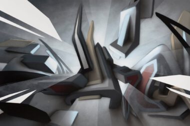 ''DAIMwave - Shining backlight'' | Spraypaint on aluminium plate | 125 x 205 x 1,5 cm / 49.2 x 80.7 x 0.6 inch | 2016 | © Mirko Reisser (DAIM) | Courtesy: Sammlung Fahrni | Photo: MRpro