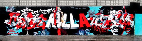 "ReadyKillainstinct" | Hamburg / Germany | 1994 | for "Readykill" (Germany) and "Killainstinct" (UK) | © HESH, PANIC, DAIM | Photo: MRpro