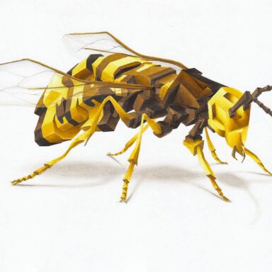 "DAIMwasp" | marker on paper | 29,7 x 42 cm | 1997 | © DAIM