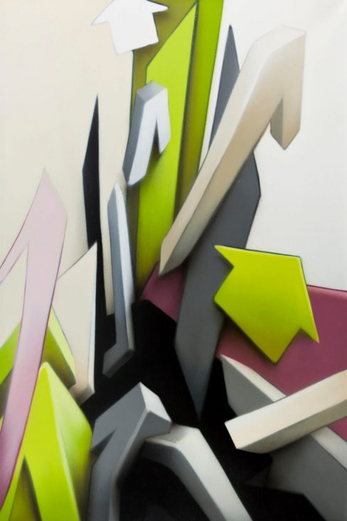 "AIM - exploration Gastein, Interpretation part 2" | Spraypaint on canvas |150 x 100 cm | 2011 | © Mirko Reisser (DAIM) | Courtesy: ReinkingProjekte | Photo: MRpro