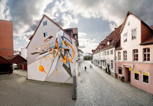 "DAIMaround" | Lüneburg / Germany | 2009 | ARTotale - Leuphana Urban Art Project | © Mirko Reisser (DAIM) | Courtesy: Leuphana Universität Lüneburg / REINKINGPROJEKTE | Photo: MRpro