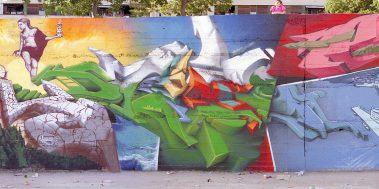 Splitt / Croatia | 1998 | © DAIM (part of a wallpainting together with 2Fast, Baba, Lunar, Seemso, Loomit, Neck, Moritz, Crone, B SEa, Sener, Senk 1)