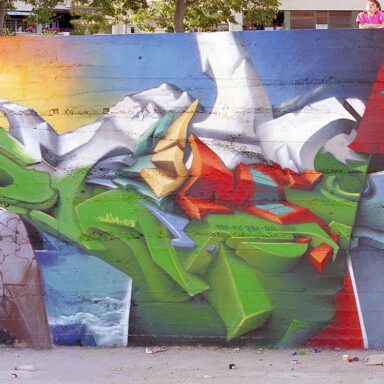 Splitt / Croatia | 1998 | © DAIM (part of a wallpainting together with 2Fast, Baba, Lunar, Seemso, Loomit, Neck, Moritz, Crone, B SEa, Sener, Senk 1)