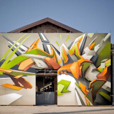 "DAIM - exploration" | Spraypaint on woodpanels | Venice / Italy | Project / Exhibition: "Walls – L’arte al Muro" | Fondazione Bevilacqua La Masa | 2007 | © Mirko Reisser (DAIM) | Courtesy: REINKINGPROJEKTE | Photo: MRpro