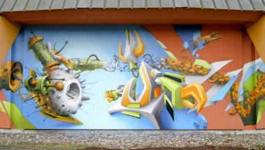 "Surealism" | Rundsporthalle, Hachenburg im Westerwald (Rheinland-Pfalz) / Germany | 2004 | © SEAK, DAIM | Courtesy: Kunst! Vor der Haustür. Kunstwoche Hachenburg | Photo: MRpro