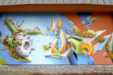 "Surealism" | Rundsporthalle, Hachenburg im Westerwald (Rheinland-Pfalz) / Germany | 2004 | © SEAK, DAIM | Courtesy: Kunst! Vor der Haustür. Kunstwoche Hachenburg | Photo: MRpro