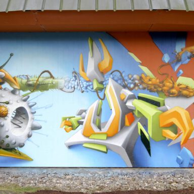 "Surealism" | Rundsporthalle, Hachenburg im Westerwald (Rheinland-Pfalz) / Germany | 2004 | © SEAK, DAIM | Courtesy: Kunst! Vor der Haustür. Kunstwoche Hachenburg | Photo: MRpro