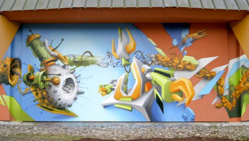 "Surealism" | Rundsporthalle, Hachenburg im Westerwald (Rheinland-Pfalz) / Germany | 2004 | © SEAK, DAIM | Courtesy: Kunst! Vor der Haustür. Kunstwoche Hachenburg | Photo: MRpro